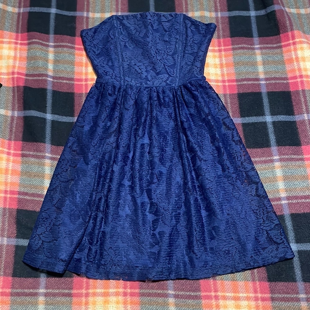 Blue, short dress